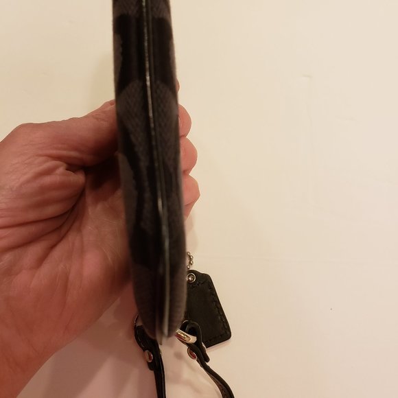 Coach Black Wristlet with Signature Canvas - Picture 9 of 15